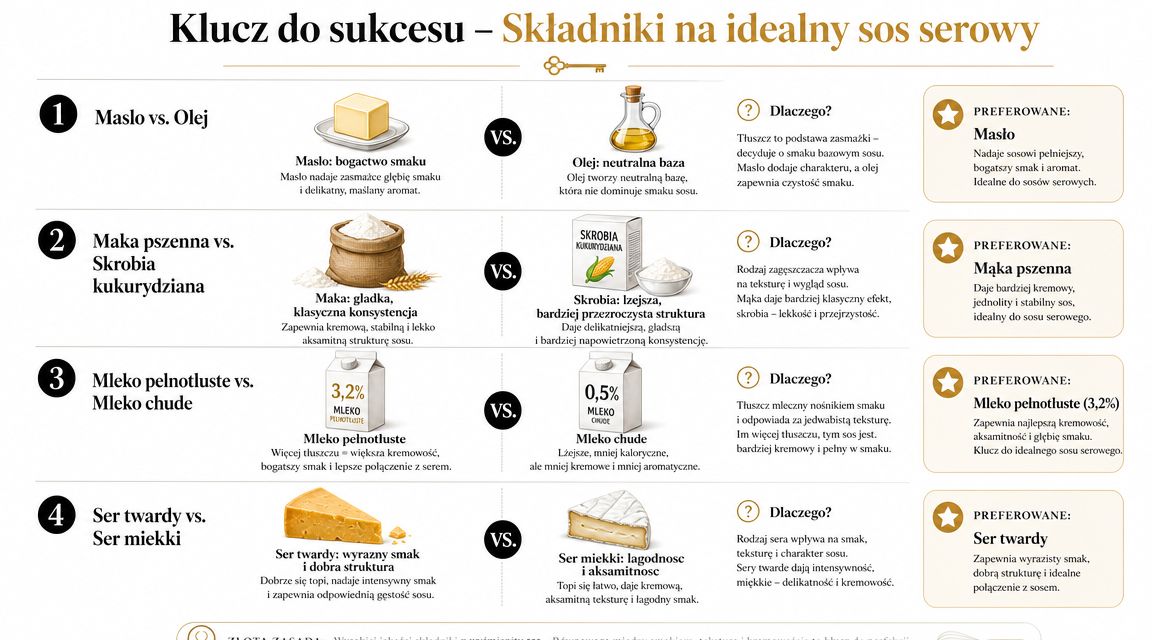 Klucz do sukcesu – Składniki na idealny sos serowy