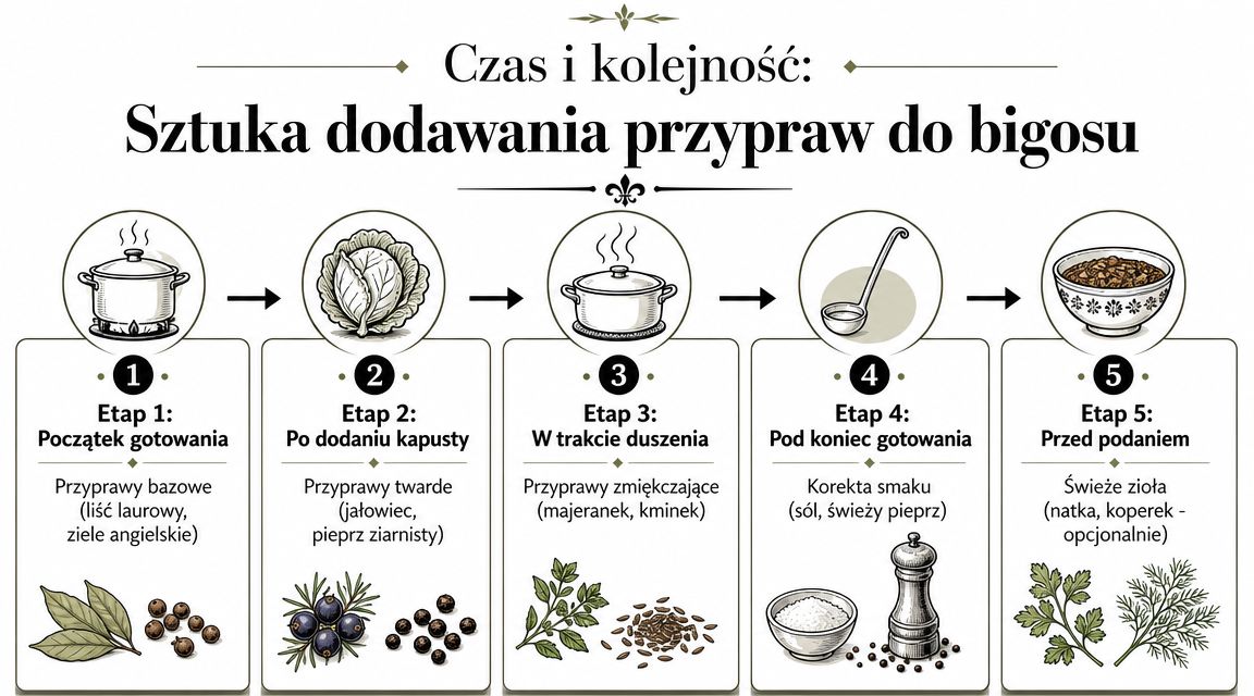 Sztuka warstw: Kiedy i jak dodawać przyprawy dla pełni aromatu